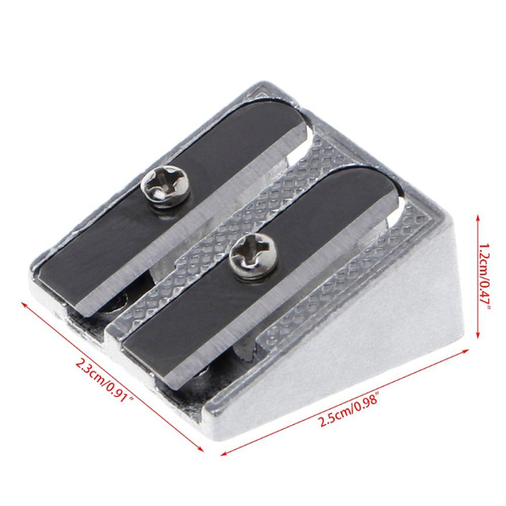 Metal Two Hole Double Hole Pencil Sharpener Pens Cutter Tool Pencil Sharpener Office Sharpener