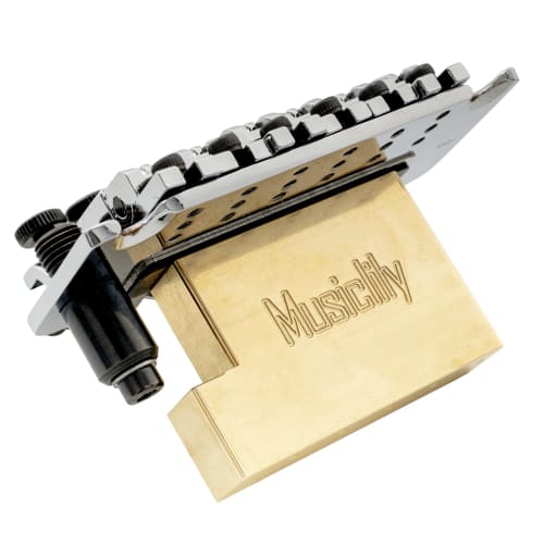 Musiclily Ultra Brass Tremolo Block, 37mm, Fat Brass L-Shaped Block for Floyd Rose Guitars