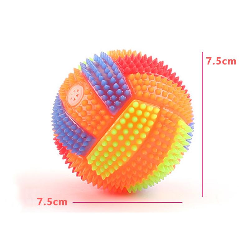 Чистка зубов, скрип, интерактивный эластичный мяч, мигающий надувной волейбольный мяч для собак, жевательные игрушки, резиновые шарики для домашних животных