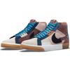 Nike Sb Blazer Mid Mosaic Brown Skateboard Shoes DA8854-600