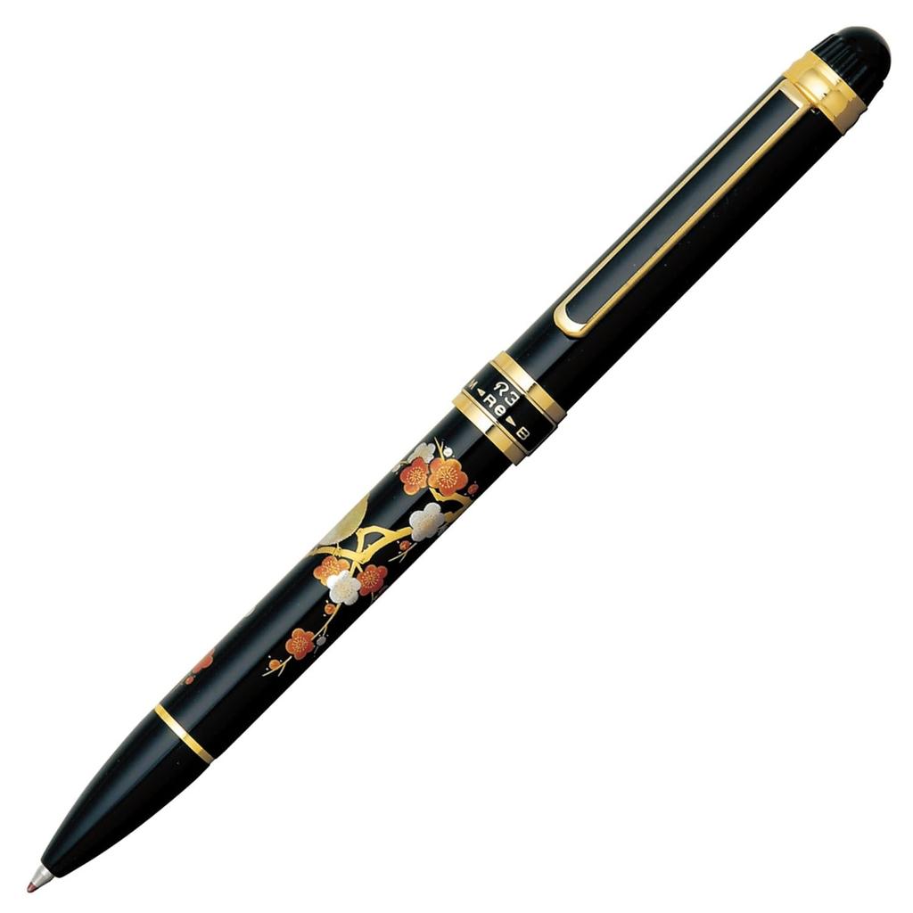 Platinum Fountain Pen Multifunction Pen Double 3 Action Modern Plum and Nightingale Maki-e MWB-5000RM#31