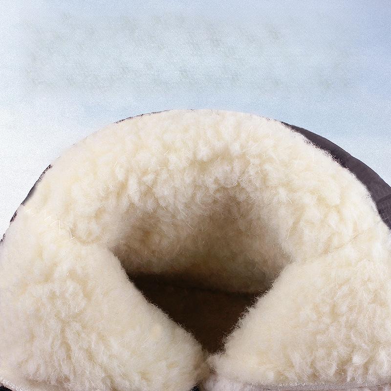 Женские зимние меховые утепленные водонепроницаемые удобные теплые непродуваемые легкие походные водонепроницаемые противоскользящие высокие ботинки до середины икры для снега