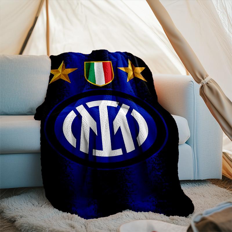 1PC F.C. Internazionale Milano Printed Soft Flannel Blanket Throw for Adult Bedroom Living Room Sofa Camping Travel Fan gifts Christmas Gifts