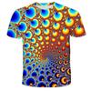 3D Geometric Print Loose Fit T-Shirt Men Women Casual Short Sleeve Top