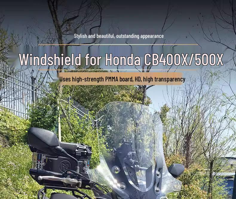 Улучшенное ветровое стекло для Honda CB400X/500X, Расширенный ветроотражатель