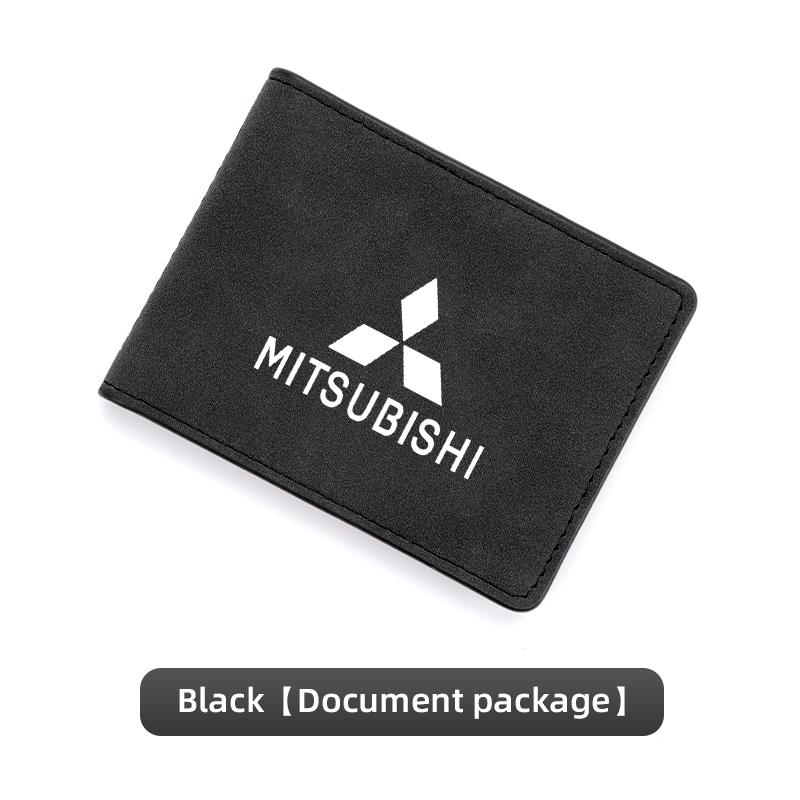 Автомобильный чехол для водительских прав из замшевой кожи, кейс для автомобильных документов, держатель для кредитных карт для Mitsubishi Eclipse Outlander ASX Colt