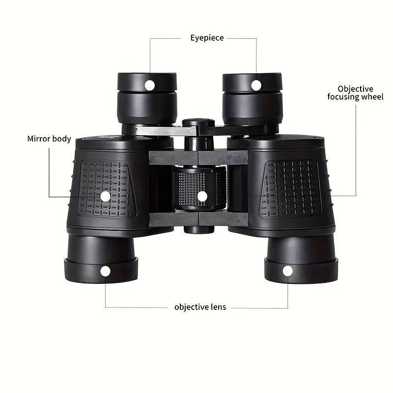 Уличный бинокль 80X80, высокопроизводительный телескоп HD с большой дальностью действия и оптическим стеклянным объективом, ночным видением при слабом освещении для охотничьих поездок