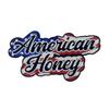 Вышитый патч American Honey, пришиваемый утюгом, с изображением флага США, аппликация из пайеток, патч с буквой в западном стиле для куртки, шляпы, джинсов, декор одежды