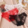 Breathable Sexy Lace Mesh Panties with Bowknot for Women