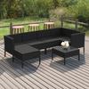 Day and Night - Day and Night 7-piece Garden Furniture Set and Black Synthetic Rattan Cushions