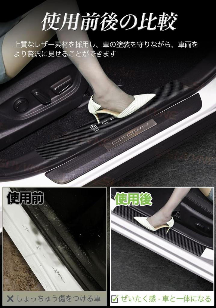 SUVVNE Новая боковая защита подножек Crown 35 Series CROWN 35 Series Sccuff Plate 2022 Кожаный материал Gold Leaf Technology Аксессуары для интерьера Дверь автомобиля