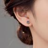 Серьги Banyan Tree S925 из серебра с цветным цирконием для мужчин и женщин: Модные, простые и стильные украшения для пирсинга.