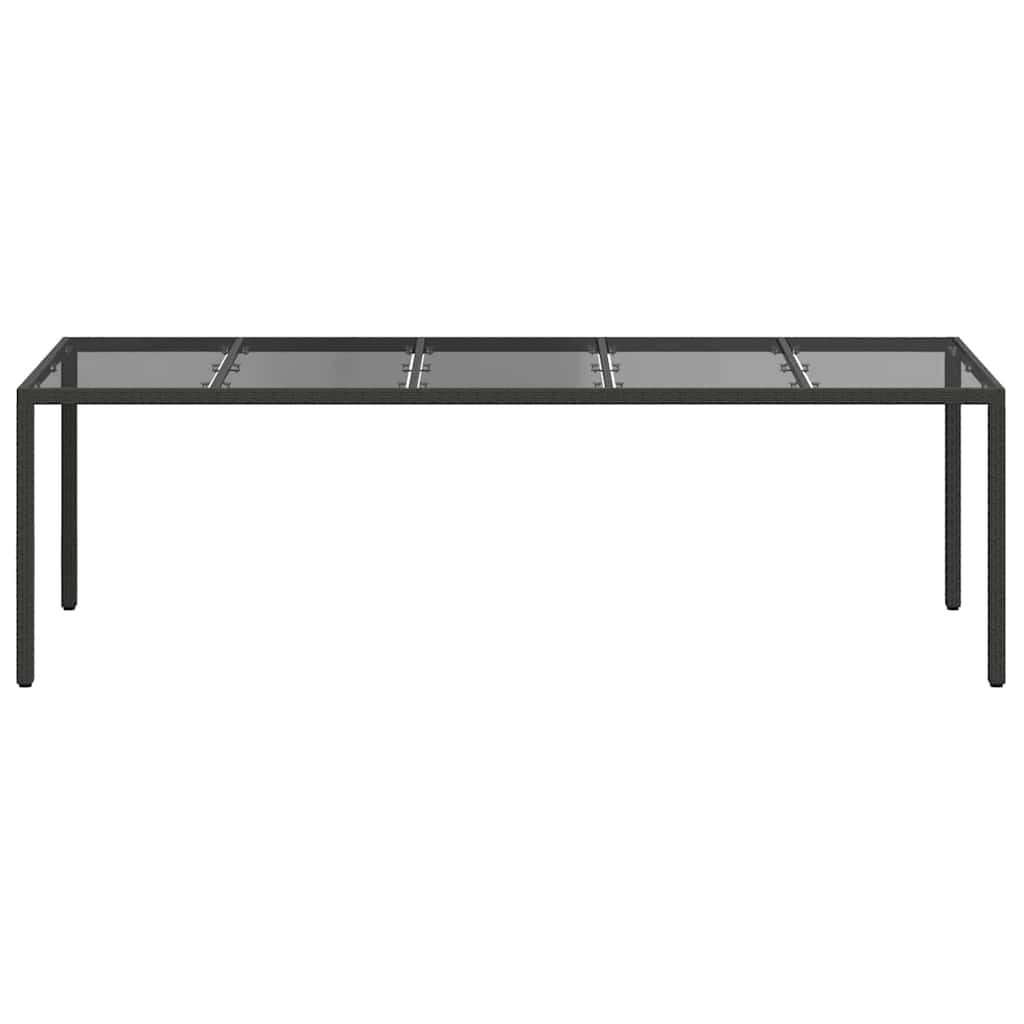 vidaXL Gartentisch Pur Schwarz Poly-Rattan