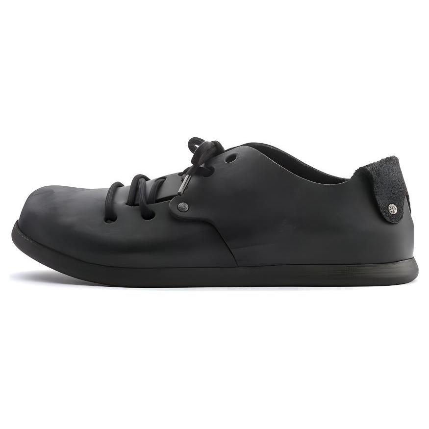 Birkenstock Кожаные Низкие Повседневные Туфли Унисекс Черные Узкие 0199263