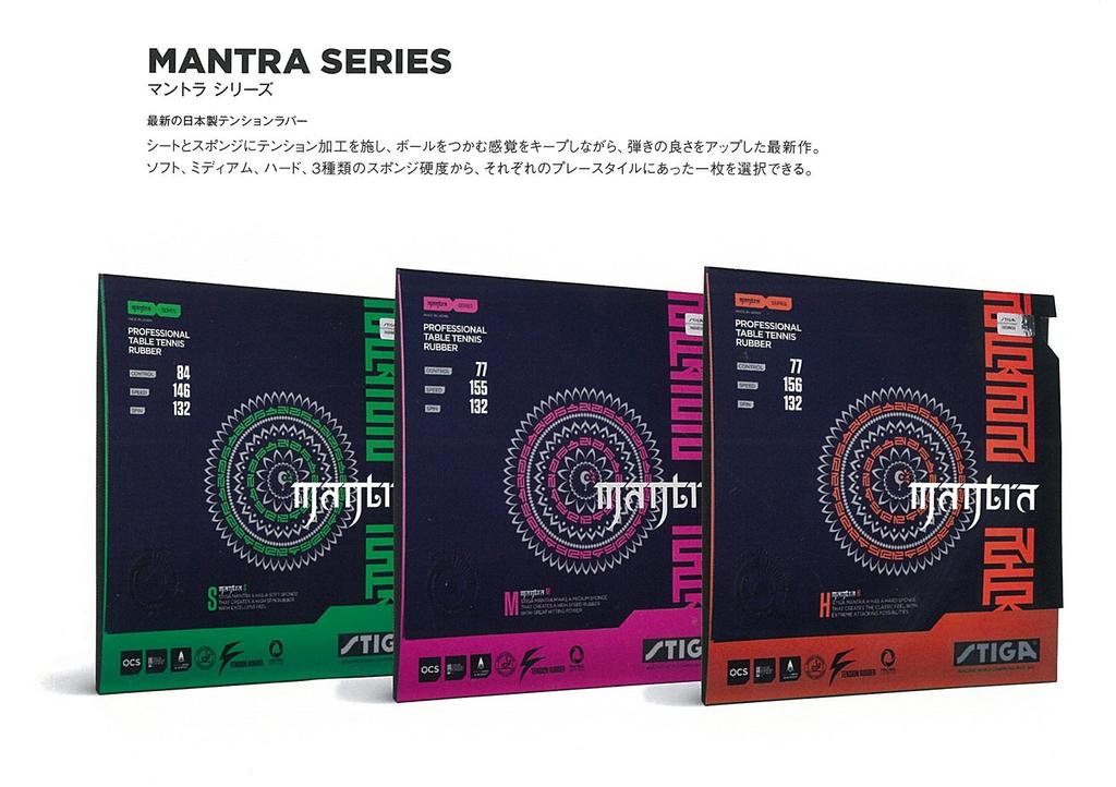 STIGA Table Tennis Tension Type Back Mantra Rubber, Soft, S, Black, Thick, 1708-1501-19