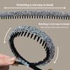 Нескользящие обручи для волос, женские эластичные повязки на голову с зубцами для женщин, блестящие роскошные обручи для волос