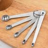 5Pcs/Set Measuring Spoon Stainless Steel Coffee Seasoning Multiple Size Spoon