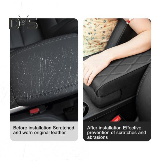 Car Armrest Box Pad Wear Resistant Scratch Proof Universal Soft Fabric Central Control Armrest Box Cover Car Accessories