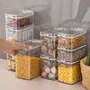 Sealed Plastic Food Storage Box Stackable Cereal Candy Dried Jars with Lid Fridge StorageTank Containers Kitchen Organizer