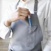 Семь Униформа Фартук нагрудный, CT2362, Антистатический, для кухонь, ресторанов и кафе, Светло-серый, Размер 7, Свободный размер