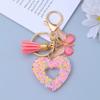 1 шт. Брелок Креативная кисточка-бабочка для кошелька, сумочки, брелок с сердечком любви, аксессуары для ключей автомобиля, брелок из смолы, кристалл