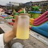 3D Printing Glass Straw Cup Thermal Sublimation Gradient Frosted Coke Mason Cup