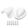 HARSKIYER 2pcs 3" Nylon Marine Wire Cable Vent Cover White Boat Transducer Wiring Cover