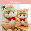 Plush Cat Toy Dinosaur Doll Stuffed Animal Cartoon Bow Soft Toy Home Decor Gift