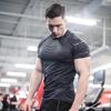 Мужская компрессионная быстро сохнущая футболка для фитнеса