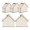 SEWACC Неокрашенный Деревянный Набор для Сборки Копилки DIY Ремесло Ручной Работы Набор для Детей Милая Деревянная Копилка День Рождения Детская Комната Натуральный DIY Рождество 5,