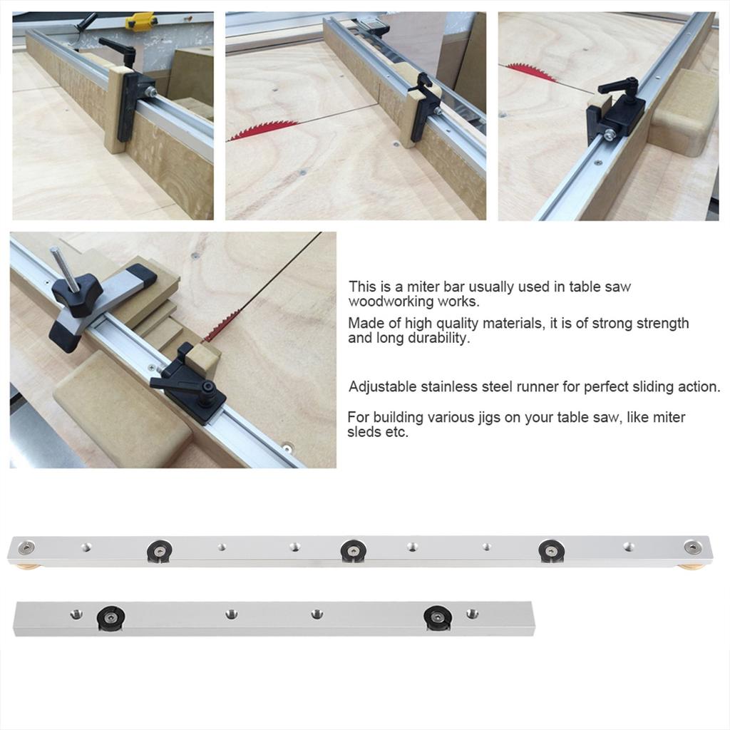Aluminium Alloy Miter Bar Slider Table Saw Gauge Rod Woodworking Tool Sturdy In Use Table Saw Tool Miter Slider Woodworking Tool