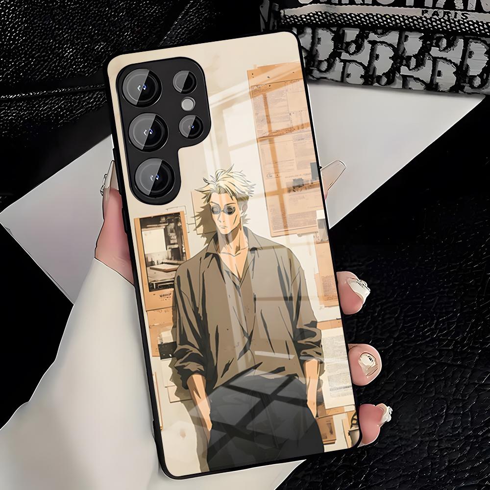 Чехол для телефона Kento Nanami Jujutsu Kaisen для Samsung A25 A13 A33 5G A54 A36 A35 A56 A52 A14 Ударопрочный стеклянный чехол