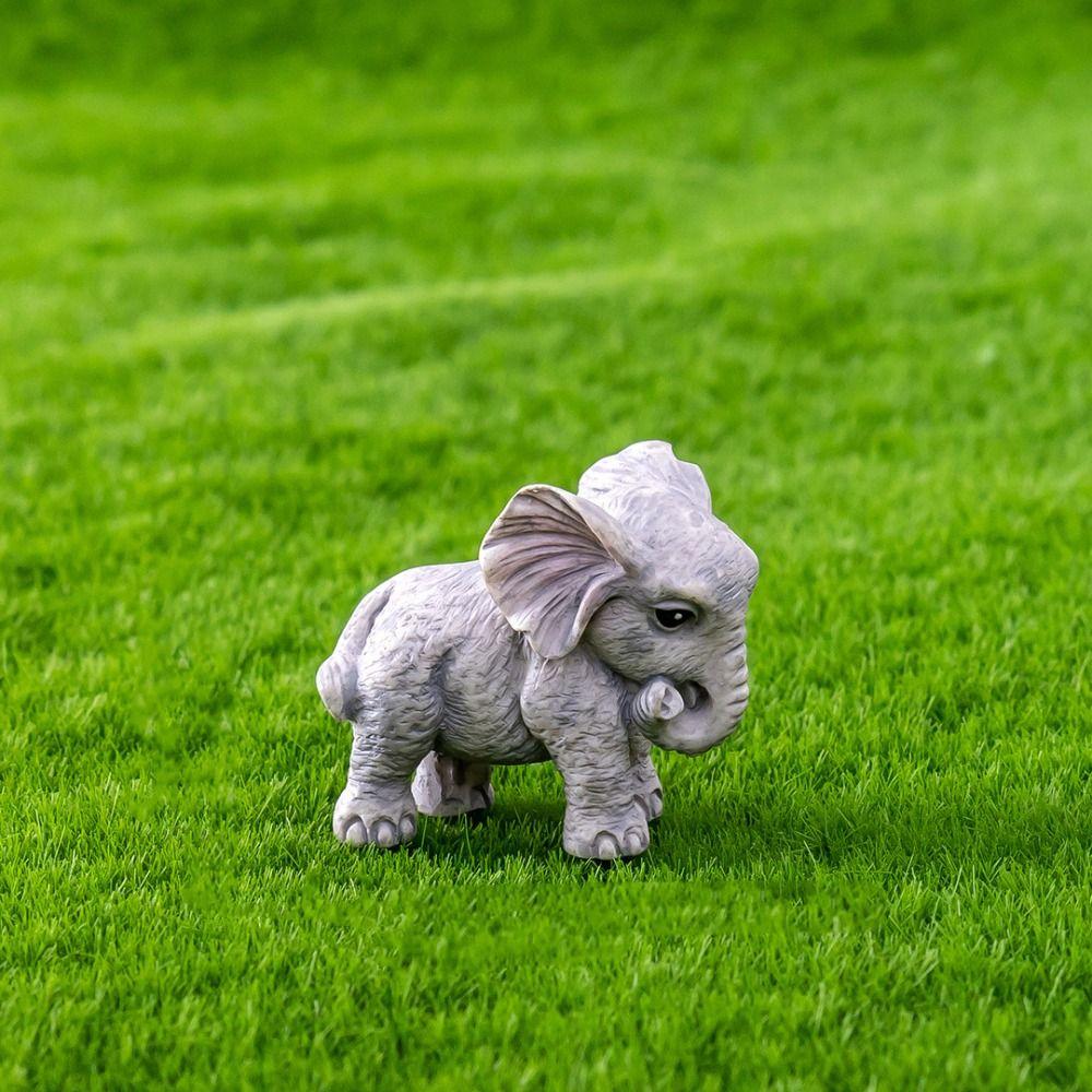 Многоцветный миниатюрный слон из смолы, настольные безделушки, игрушка, мини-фигурки слонов