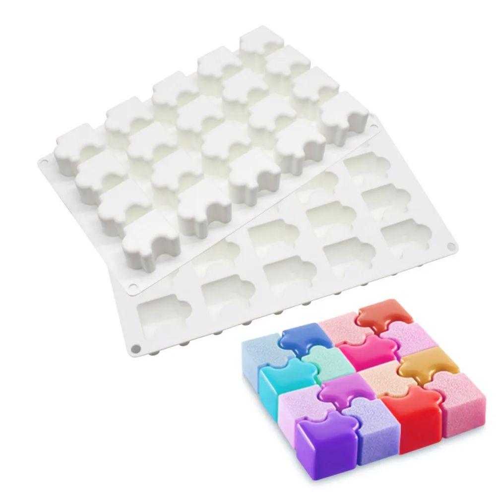 20 Holes Puzzle Mousse Mold 3D Cake Mold Ice Cream Baking Mould  Kitchen