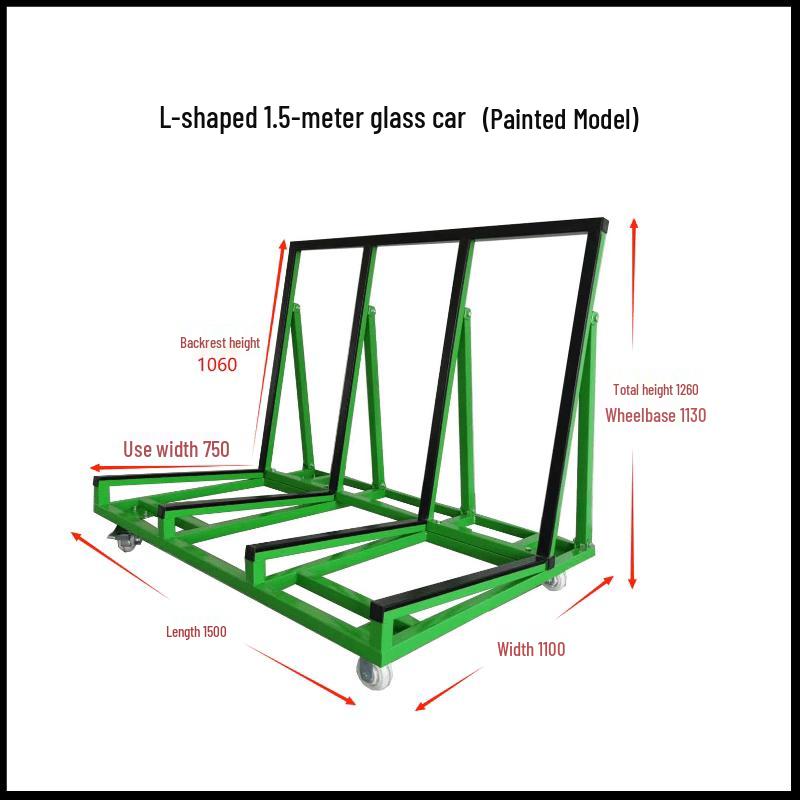 JINGGENG Heavy-Duty Glass Transport Cart