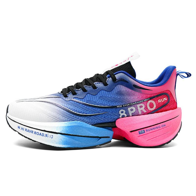 Chitu кроссовки с плоской карбоновой пластиной мужские попкорн резиновая пластиковая подошва ультралегкие парные летающая нить тканая сетка спортивная обувь