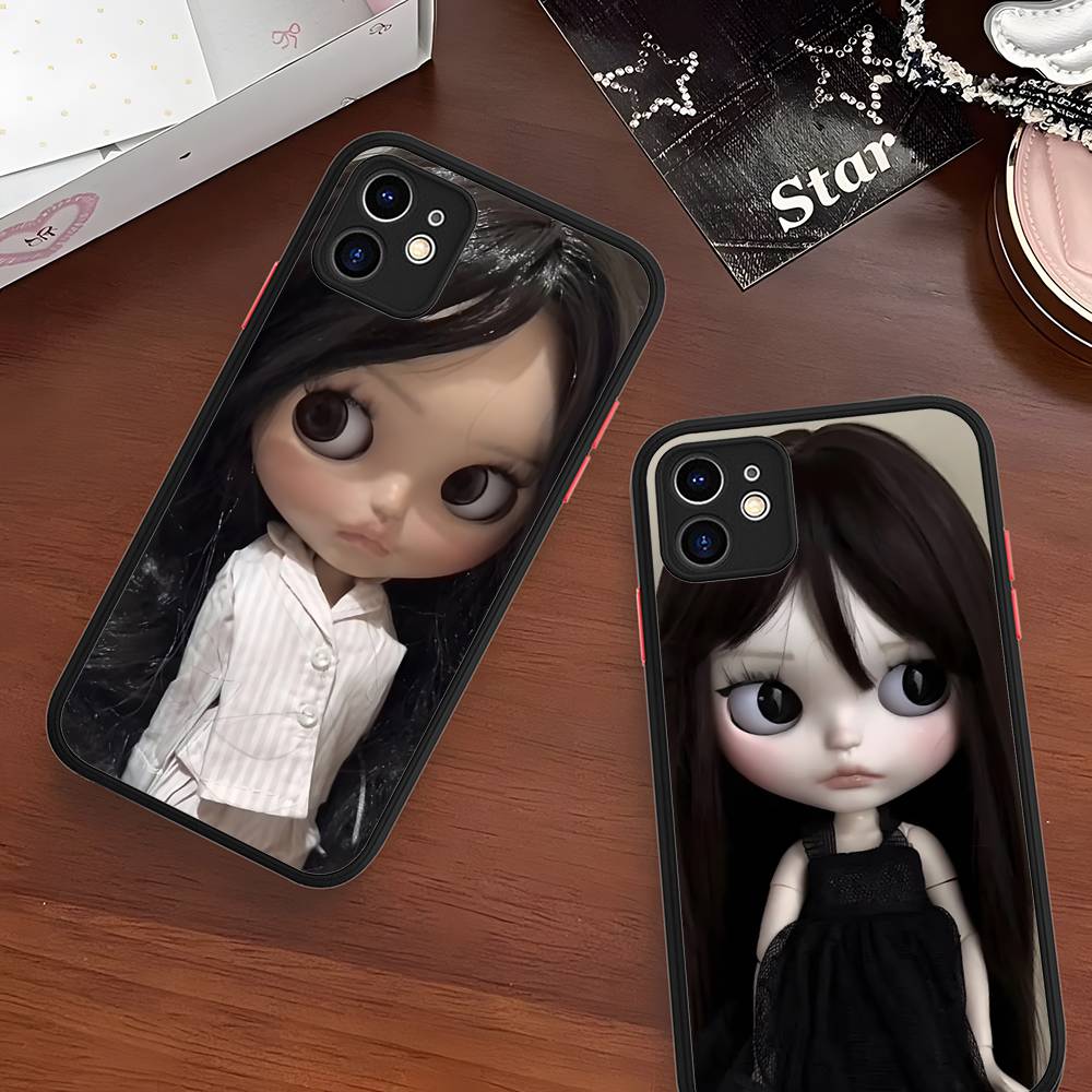 Темная милая кукла Девушка Арт Чехол для телефона Для IPhone 16 15 14 Plus 15 13 12 11 Pro Max X XS MAX Матовый чехол