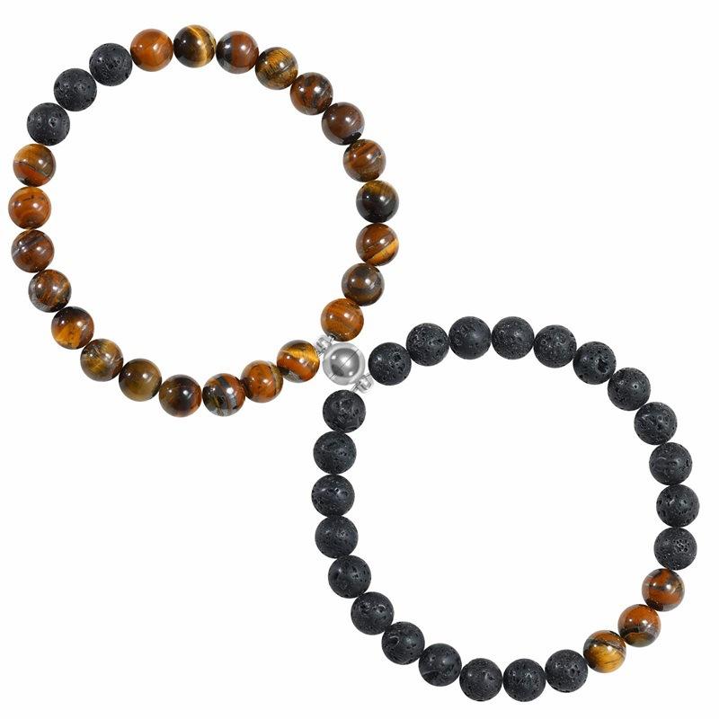 JYL TS Bracelet Couple's Magnetic Beaded Attracts True Love & Eternal Bond