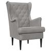 Armchair with Footstool 2 pcs. Light Grey Velvet