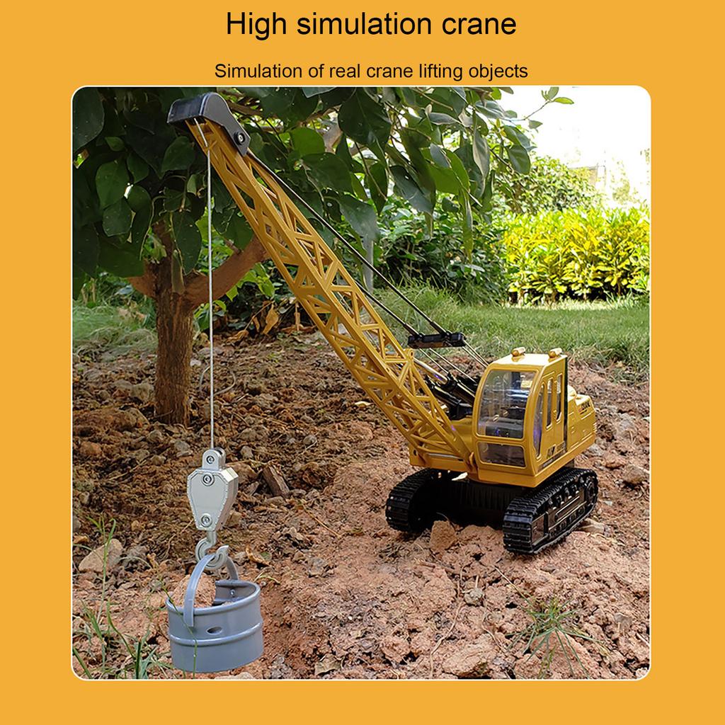 1:16 RC 10-Channel Tractor Truck Digger Car 2.4G Remote Control Enginee-Crane