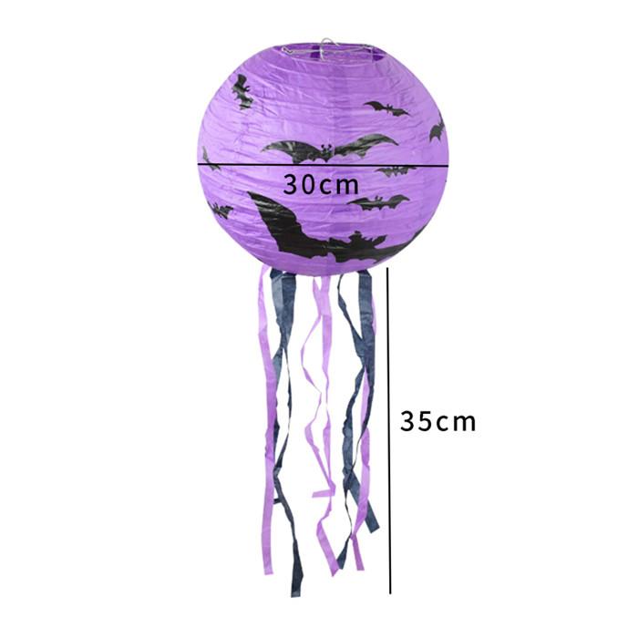 Halloween Led Light Paper Lantern Spider Ghost Pumpkin Bat Pendant Ornament Halloween Party Outdoor Decoration AVE