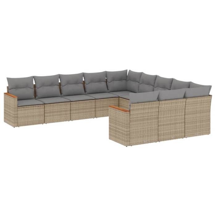 VidaXL Salon de Jardin avec Coussins 11 pcs, Canapés de Terrasse, Ensemble de Meubles de Patio, Mobilier d'Extérieur, 3226430