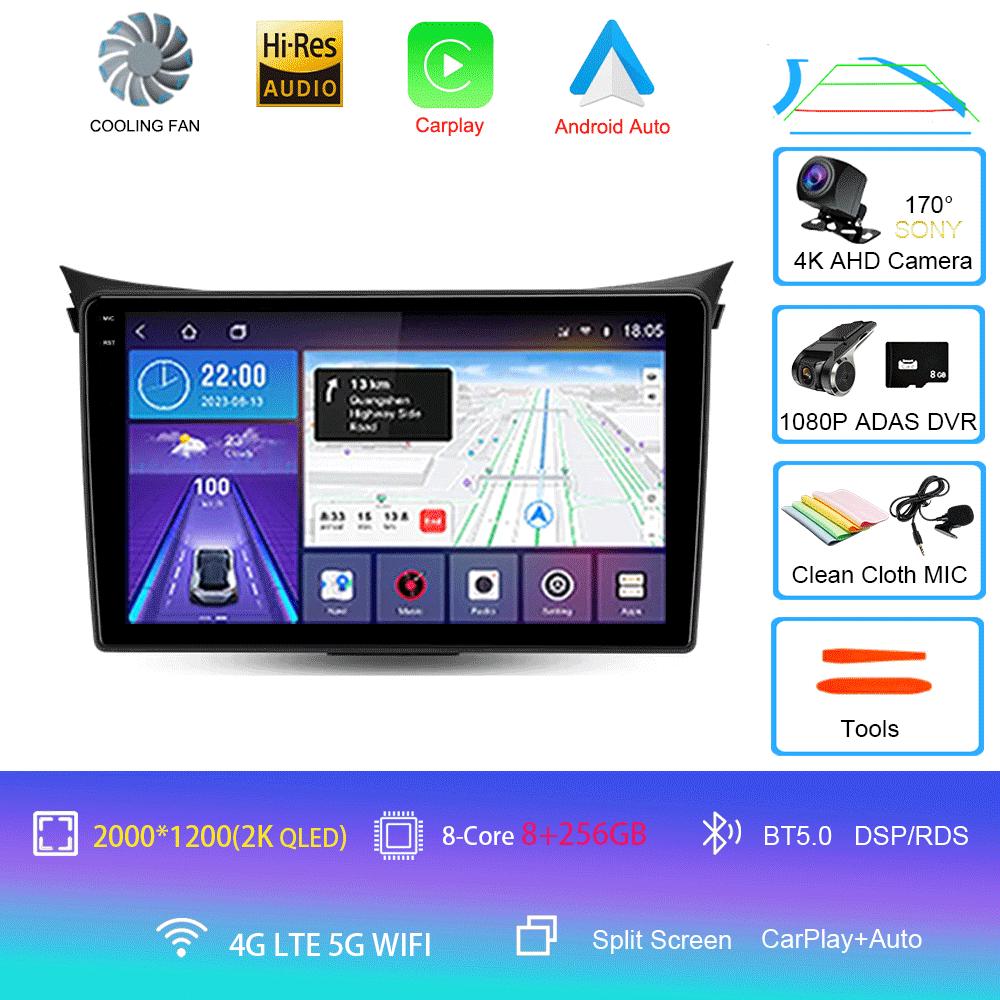 Автомагнитола Android 14 Мультимедийный плеер для Hyundai I30 Elantra 2012 2013 2014 2015 2016 Carplay Auto GPS Навигация Стерео