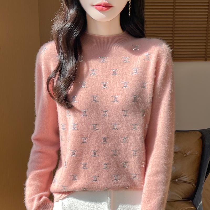 Женский кашемировый свитер Qinghe кашемир 30% кашемир 70% шерсть осенне-зимний кашемировый пуловер мягкий и теплый