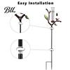 Simple Installation Rain Gauge Outdoor Metal with Stake, 7 Inch Tube Water Measurement Device Measuring Gauge, Decorative Branch Measure Tool