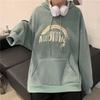 Vintage Plush Thick Hooded Sweater: Women's Long-Sleeve Autumn/Winter Top