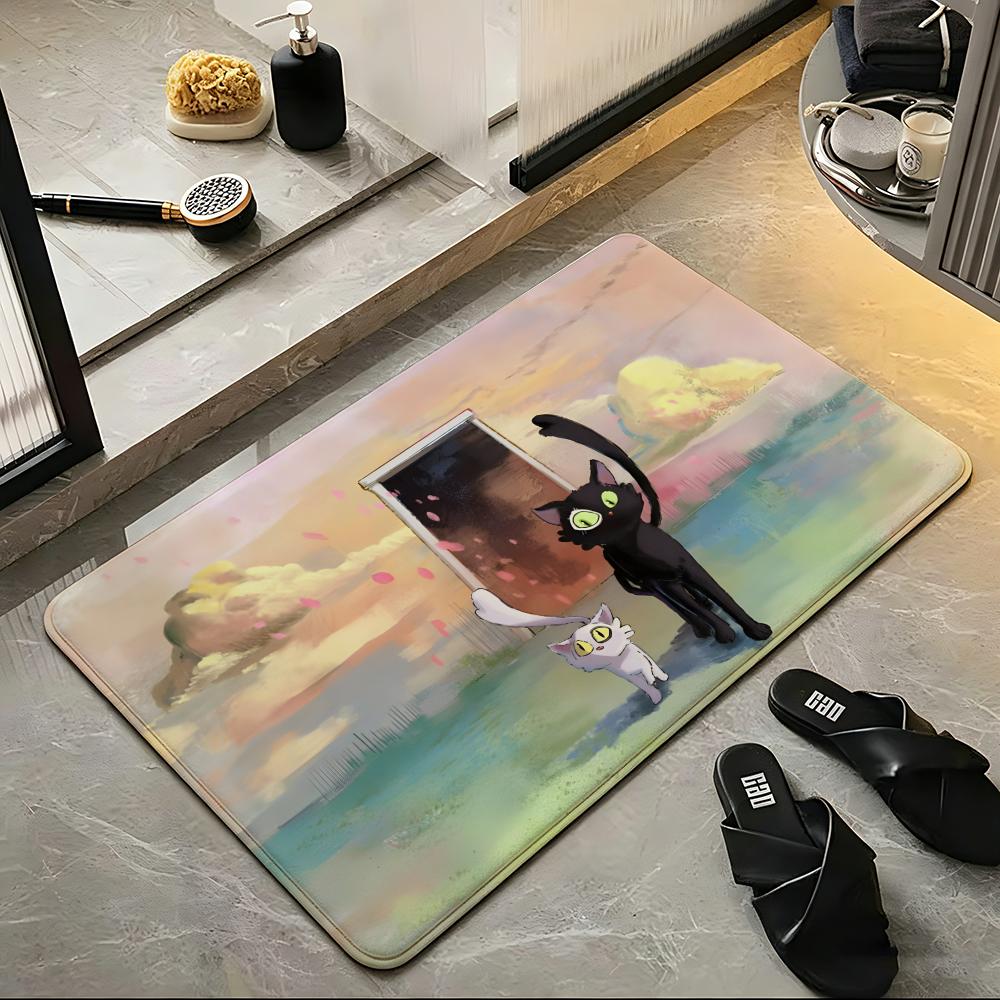 AnimeFilm S-Suzume Floor Mat Soft Flannel Floor Mat Suitable for Entryways, Living Rooms, Bedrooms, and Bathrooms