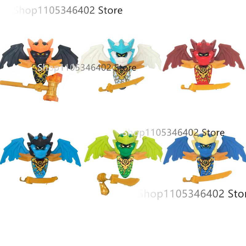 Ninja Themed Building Blocks Set With Dragon And Cartoon Characters Kids DIY Assembly Gift Toy