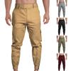 Мужские брюки-карго из хлопка с эластичным поясом, спортивные брюки, повседневные брюки для активного отдыха