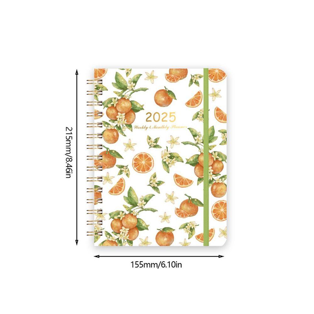 Monthly 2025 English Agenda Book Loose-leaf Coil A5 Schedule  Planner  School Stationery